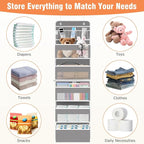 Over The Door Organizer Storage Large Capacity Hanging Bedroom Storage | 6 Shelves, Detachable, 40 LB Capacity, Mesh Design, Clear Window, Sturdy, Storage Organizer for Nursery, Pantry & Closet - Image 6