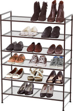 Simple Houseware 3-Tier Stackable Mesh Shoe Rack, Bronze - Image 3