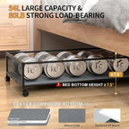 Under Bed Storage Containers with Wheels Large Underbed Shoes Blankets Clothes Toy Storage Drawers for College Dorms Bedrooms Nursery Rooms Organization (Grey 2 Pack, 7.5in height(36"x16.6"x7.48")) - Image 3