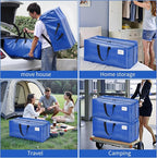 BAGAIL Heavy Duty Moving Bags with Strong Handle, Extra Large Moving Boxes, Storage Tote for Clothes, College Moving Supplies(Light Blue, 10 Pack) - Image 7