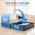 HOUSE DAY 10 Large Vacuum Storage Bags with Pump,Space Saving Vacuum Seal Bags For Clothing Travel, Vacuum Storage Bags For Clothes, Comforters, Blankets, Pillows, Moving, Reusable & Durable,Hand Pump - Image 3