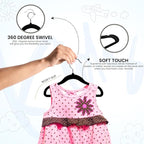 Utopia Home Kids Velvet Hanger 150 Pack – 11" Premium Baby Hangers - Black - Image 4