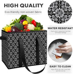 Reusable Grocery Bags 4 Pack, Foldable & Water Resistant Shopping Bags - Image 3