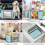 90L Large Storage Bags, 6 Pack Clothes Storage Bins Closet Organizers | Foldable Storage Containers, with Reinforced Handle, for Clothing, Blanket, Comforters, Bed Sheets, Pillows and Toys,Blue - Image 5