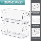 Sorbus Clear Pantry Organizer with Stackable Storage Bins, Open Front - Image 6
