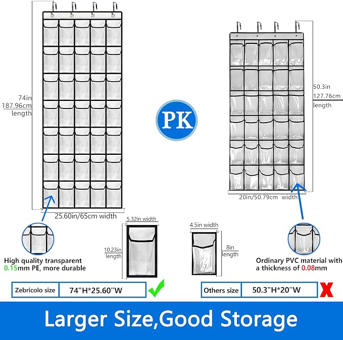 Shoe Rack for Door, Over Door Shoe Organizer for Closet - Image 4