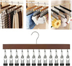 Closet Organizer with 12 Clips, Pants Hangers with Clips, Legging Organizer 360° Rotating Space Saving Hanging Closet Organizers and Storage (Vintage) by Unknown