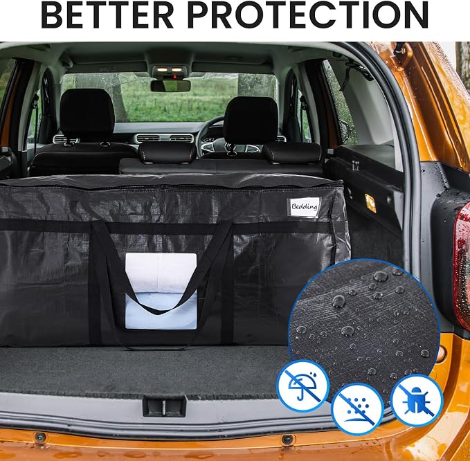 TAILI 2 Pack 69 Gallon Extra Large Storage Bags with Visible Window,Black - Image 9