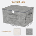 Underbed Storage Boxes with Zippers,17.7x13.7x9.8in,Grey,2 Pack - Image 7