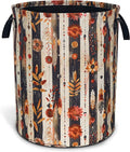 Flowers Print Boho Laundry Basket Foldable Oxford Cloth Hamper 18.9x16.5 In by Unknown