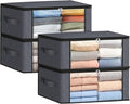 Fab totes 35L Closet Organizers, Foldable Under Bed Storage Containers | Storage Bags with Zippers,Window and Handles for Organizing Bedroom, Closet, Clothing,Organization with Handle by Fabtotes