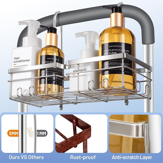 YUOROS 304 Stainless Steel Shower Caddy for Shower Chair - Image 5