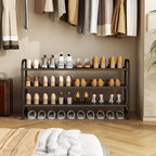 INGIORDAR 3 Tier Long Shoe Rack Organizer for Closet Metal Shoe Storage - Image 2
