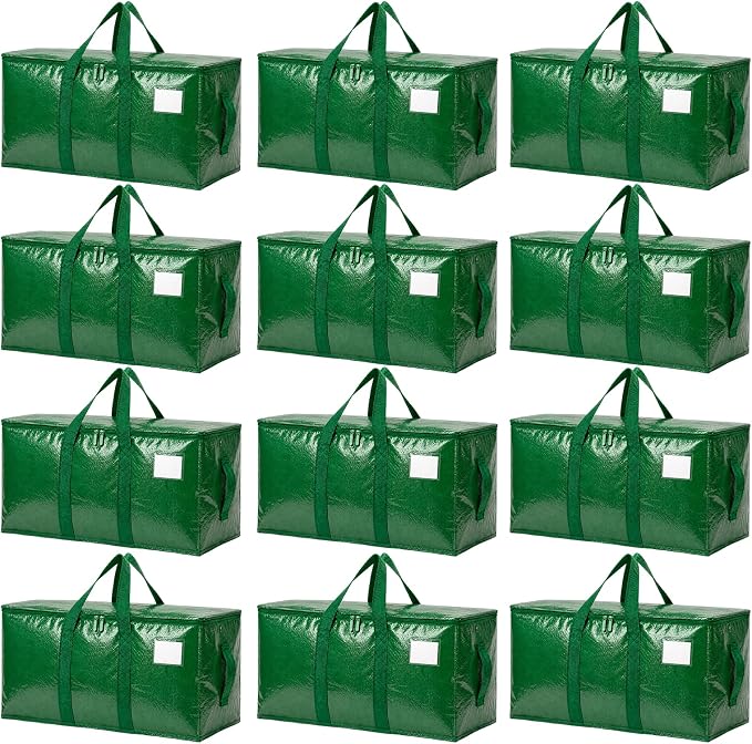 Songrey Extra Large Heavy Duty Moving Bags, 12 Pack, Dark Green by Unknown