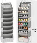 Criusia Shoe Organizer, Over the Door Shoe Organizer, Hanging Closet Shoe Storage with Large Deep Pockets, Fits 16–24 Pairs of Sneakers, Sandals, Boots, Gray by Criusia