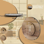 24 Inch Lazy Susan Turntable, Heavy Duty Acacia Wood Round Tray for Kitchen - Image 3