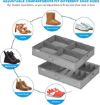 INAYA Underbed Shoe Storage Organizer Set of 2, Fits up to 16+4 Pairs Boots - Image 3