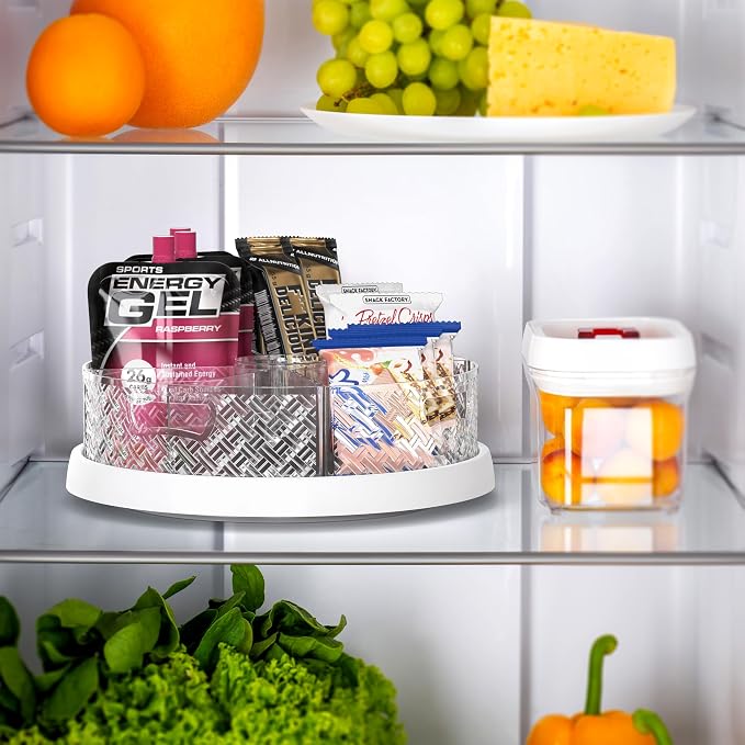 Simple Houseware 12-Inch Lazy Susan Turntable w/Removable Bins & Dividers - Image 9