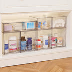 Vtopmart Clear Stackable Storage Drawers, 2 Pack Tall Plastic Organizers - Image 7