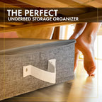HOMELUX THEORY Under Bed Storage, Large 2pc with Lid, Light Gray | Drawer-style pull-out design, Fits blankets, clothes, fabric & shoes, Bins with lids, Bedroom & closet storage - Image 8