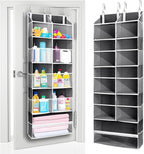 ULG Over the Door Organizer, 5-Tier Extra Large Hanging Storage with 10 Mesh Pockets, 100 lbs Capacity, Heavy Duty Door Organizer for Closet, Bedroom,Grey by ULG