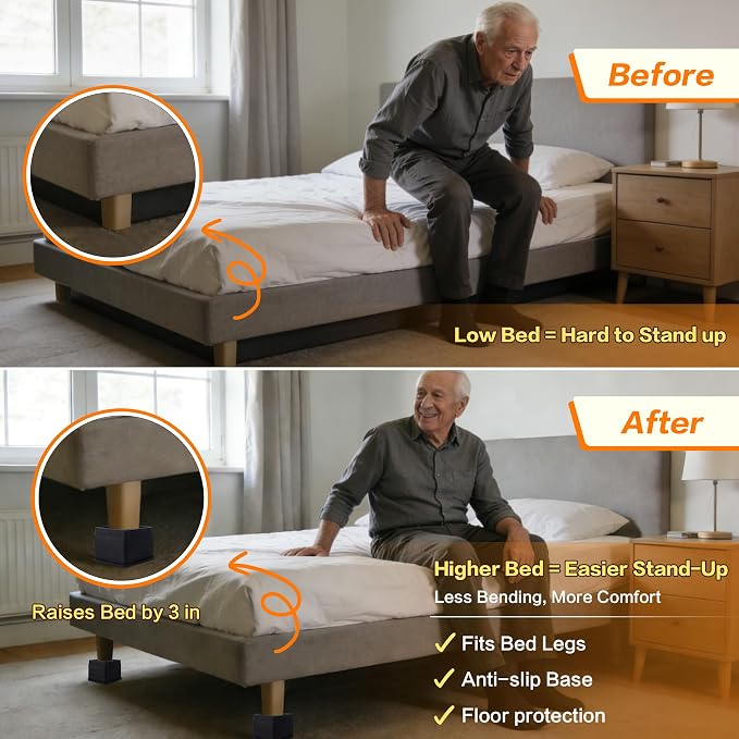 BTSD-home Bed Risers 3 Inch - Image 4