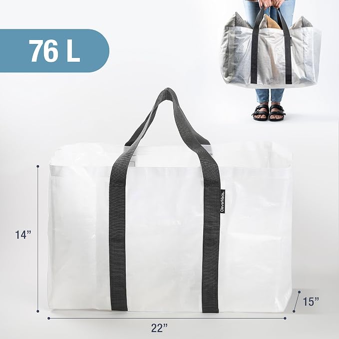 CleverMade Storage Basket - 76L - Transparent (2PK) - Image 3