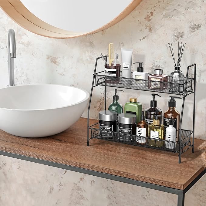 SPISPI Spice Rack Organizer for Cabinet, Bathroom Organizer Countertop, Bathroom Counter Organizer, Kitchen Countertop Organizer, Bathroom Vanity Organizer - Image 3