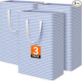 3-Pack Laundry Basket, Collapsible Laundry Hampers, 125L, Blue by Unknown