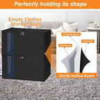 punemi 60L Comforter Storage Bags with Side & Bottom Support, 2 Pack, Black - Image 3