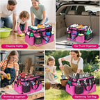Cleaning Caddy Bag, Cleaning Supplies Organizer for Housekeepers, Housekeeping Caddy with Handle and Detachable Padded Cushion, Pink - Image 6