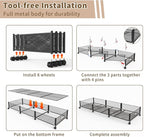 47.2'' Long Under Bed Storage on Wheels, 57.6L Large Capacity Rolling Under the Bed Storage Containers, Tool-Free Assembly Foldable Underbed Shoes Clothes Toy Drawers - Image 8