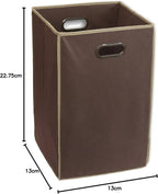 Simple Houseware Foldable Closet Laundry Hamper Basket, Brown - Image 5