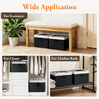 StoreHappily Shoe Organizer for Closet - 2 Packs Hold up to 32 Pairs, Black - Image 7