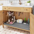 Jin&Bao Under Sink Mat 28" x 22" Waterproof Silicone Cabinet Kitchen Liner - Image 5
