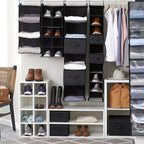 Household Essentials 10 Pocket Hanging Shoe Closet Organizer with Hooks - Image 4