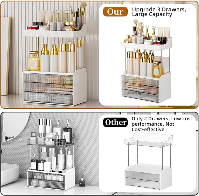 StorBin Arcylic 5-Tier Makeup & Skincare Organizer for Vanity, Bath, 2 Sets - Image 6
