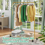 Simple Trending Clothes Clothing Garment Rack, Clothes Organizer, Gold - Image 2