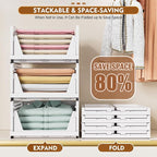8 Pack Closet Organizers and Storage, Stackable & Foldable Closet Bins - Image 4