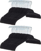 Amazon Basics Space Saving Slim Velvet Non-Slip Clothes Hangers for Closet Organization, Black, 100-Pack by AmazonBasics