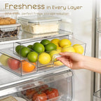 Criusia Stackable Storage Drawers, 6 Pack Clear Plastic Makeup & Bathroom Organizer, Versatile Storage Bins for Vanity, Under Sink, Kitchen Cabinets & Pantry - Image 6