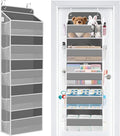 Over The Door Organizer Storage Large Capacity Hanging Bedroom Storage | 5 Shelves, 40 LB Capacity, Foldable Mesh Design, Clear Window, Sturdy, Large Storage Organizer for Nursery, Pantry & Closet by WiseLife