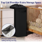 Optish 75L Slim Laundry Hamper, Large Laundry Basket With Handles, Black Narrow Laundry Basket for Dorm, Bedroom, Living Room, Collapsible Laundry Hamper - Image 6