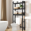 Smiry Bamboo Over The Toilet Storage Cabinet, 3 Tier, Black by Smiry