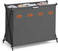 SONGMICS Laundry Hamper, 155L, 4 Sections, Collapsible X-Frame by Unknown