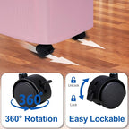 Slim Laundry Hamper with Wheels,15 Gal (55L) Rolling Laundry Basket with lid and wheels Clothes Hamper Foldable Tall Dirty Clothes Basket Sturdy Collapsible Clothes Hamper for Dorm,Laundry Room - Image 4