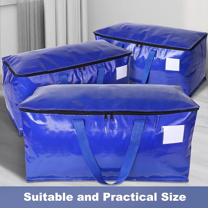 StorageRight Moving Bags, Moving Boxes, 93L 10-Pack Sotrage Bags Totes,Blue - Image 5