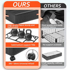 Under Bed Storage with Wheels 2-Pack, Under Bed Storage Containers 66L Clear Lids, Rolling Storage Drawers for Clothes Shoes Blankets, Underbed Organizer Bins(30" L x 16.2" W x 7.5" H) - Image 3