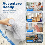 HOUSE DAY 10 Small Vacuum Seal Bags For Clothing Travel, 80% Space Saving Travel Vacuum Bags with Electric Pump, Vacuum Storage Bags For Clothes, Bedding, Moving, Camping, Toys, Storage & Organization - Image 7