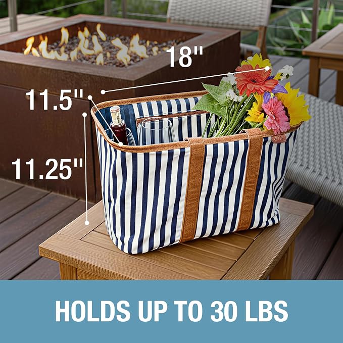 CleverMade Collapsible Tote LUXE, 30L Structured Tote Bag with Handles - Image 6